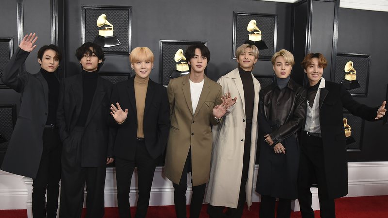 BTS no Grammy 2020 (Foto:Jordan Strauss/Invision/AP)