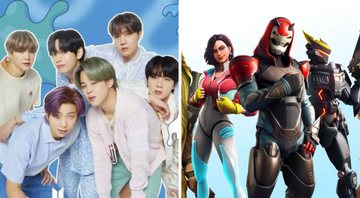 BTS em Map Of The Soul 7: The Journey (Foto: Divulgação) e Fortnite (Foto: Divulgação / Epic Games)