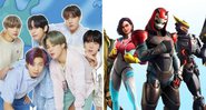 BTS em Map Of The Soul 7: The Journey (Foto: Divulgação) e Fortnite (Foto: Divulgação / Epic Games)