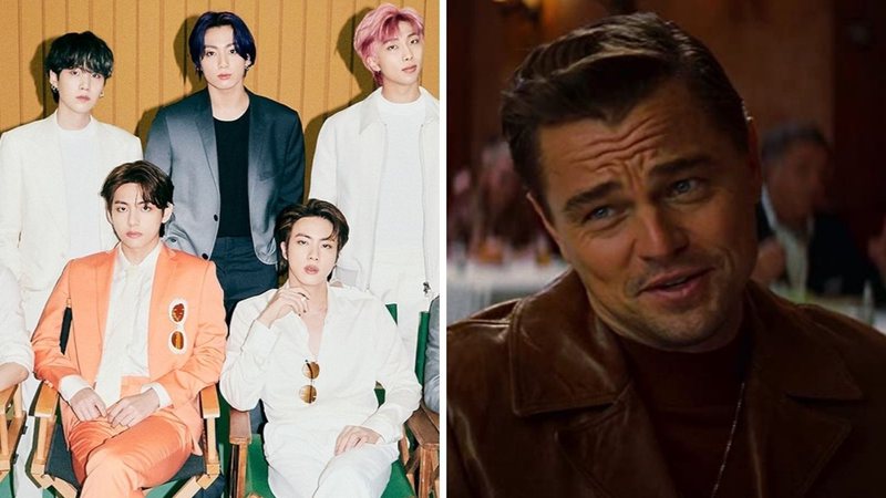 BTS (Foto: Divulgação/Instagram) | Leonardo DiCaprio em Era Uma Vez em... Hollywood (foto: reprodução/ )