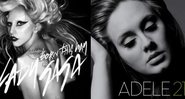 Capa do disco Born This Way da Lady Gaga (Foto: Divulgação) e capa do disco 21 da Adele (Foto: Divulgação)