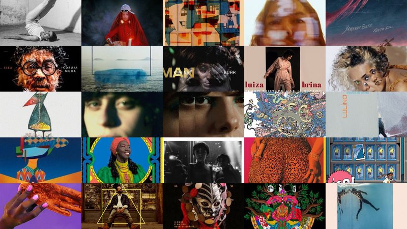 Capas dos 25 melhores discos do 2º semestre de 2019, segundo a APCA (Foto: Montagem)