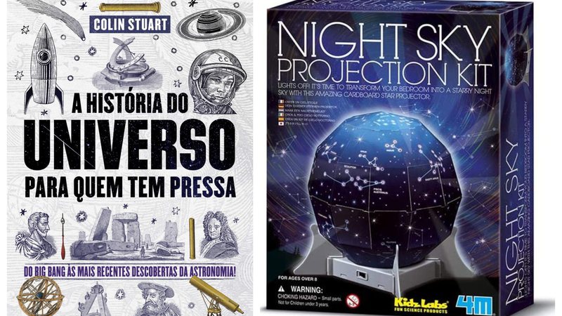 Telescópio, livros, camiseta e muitos outros itens para quem ama astronomia - Reprodução/Amazon