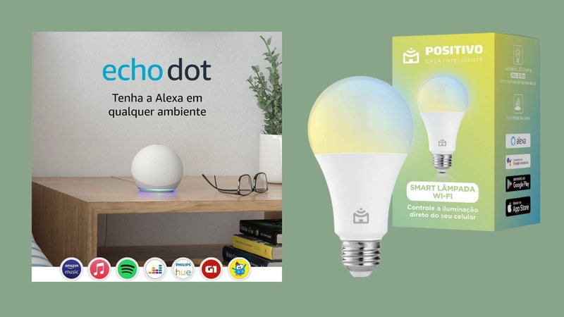 Echo Dot, Smart Lâmpada e outros itens que vão facilitar a sua rotina - Reprodução/Amazon