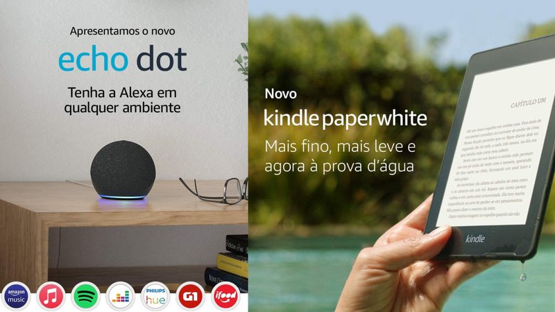 Echo Dot, Kindle, aspirador de pó robô e muitos outros itens para facilitar a rotina - Reprodução/Amazon