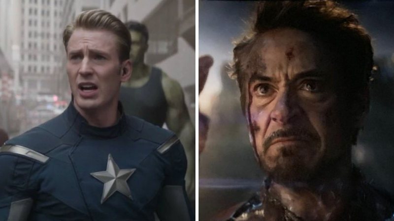 Chris Evans em Vingadores: Ultimato (Foto: Reprodução Marvel) e Robert Downey Jr. em Vingadores: Ultimato (Foto: Reprodução/Marvel)