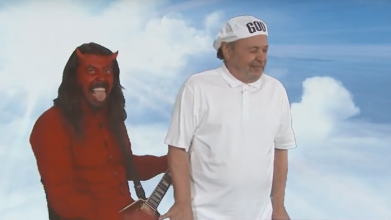 Dave Grohl e Billy Crystal no programa Jimmy Kimmel Live (Foto:Reprodução)