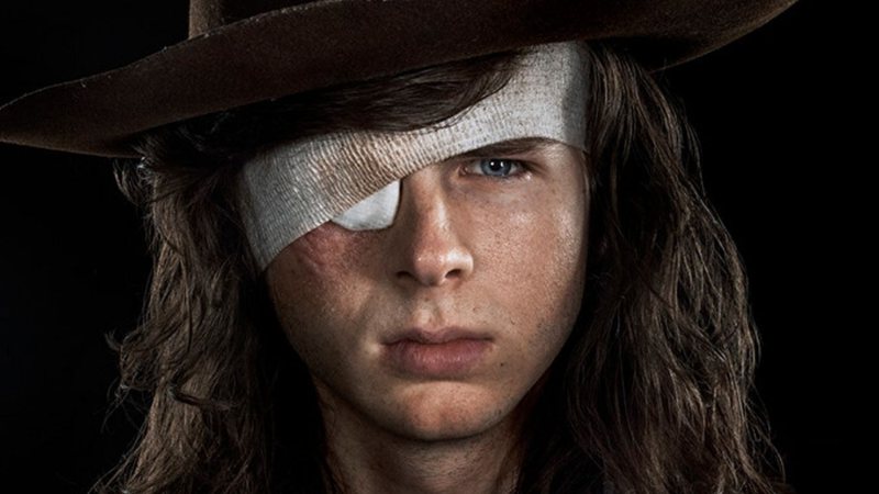 Chandler Riggs como Carl Grimes em The Walking Dead (Foto: Divulgação/AMC)