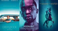 Pôster dos filmes Green Book, Moonlight e Shape of Water (Foto: Reprodução)