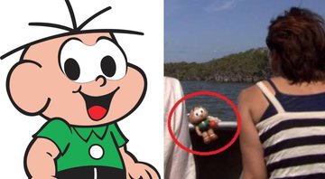 Cebolinha aparece em Black Water (Foto 1: Divulgação / MSP e Foto 2: Reprodução / Twitter)