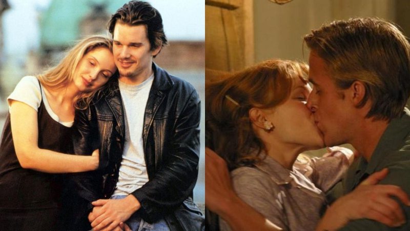 Cena de Before Sunrise (Foto: Reprodução) e Diário de Uma Paixão (Foto: Divulgação / Netflix)