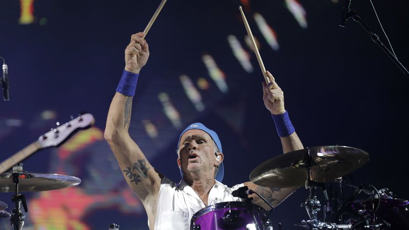 Chad Smith no Rock in Rio 2019 (Foto: AP Photo/Leo Correa)