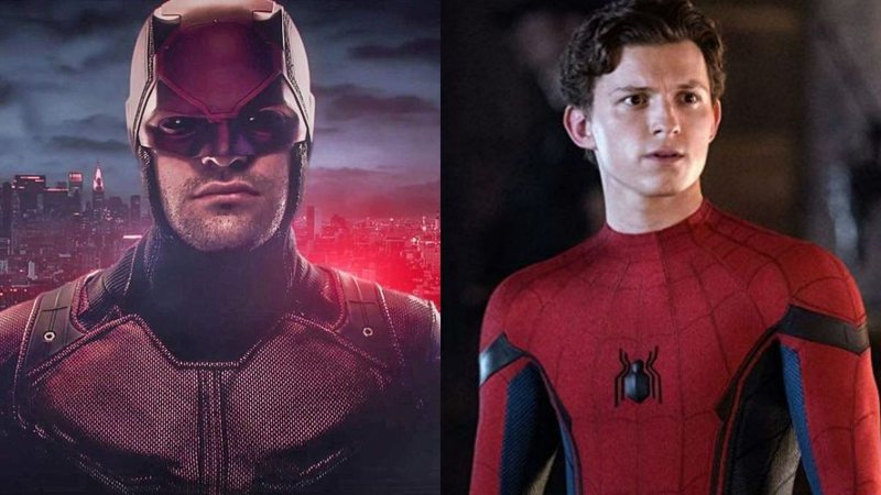 Tom Holland como Homem-Aranha (foto: reprodução Sony/Marvel) e Charlie Cox como Demolidor (foto: reprod./ Netflix)