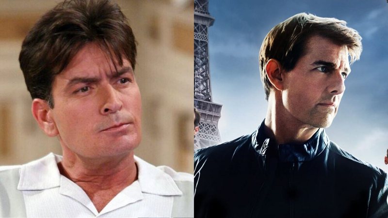 Charlie Sheen / Tom Cruise (Fotos: Reprodução / Paramount)