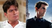 Charlie Sheen / Tom Cruise (Fotos: Reprodução / Paramount)