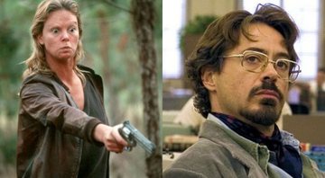 Charlize Theron em Monster - Desejo Assassino e Robert Downey Jr. em Zodíaco (Fotos: Divulgação)