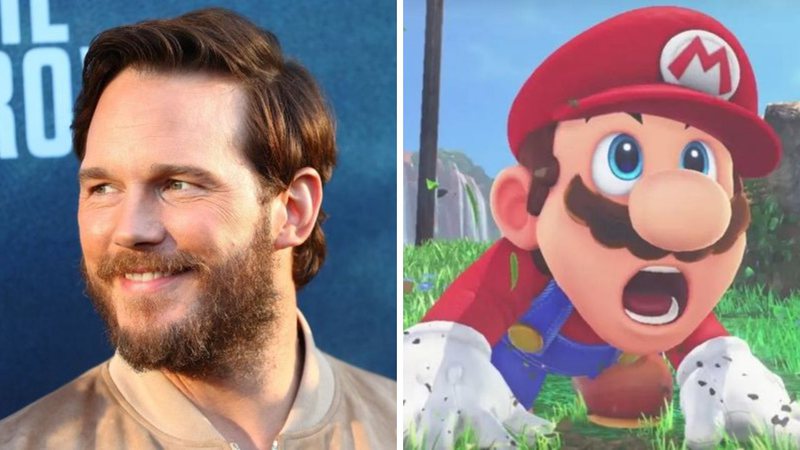 Chris Pratt (Foto: Matt Winkelmeyer/Getty Images) e Mario em Super Mario Odissey (Foto: Divulgação/Nintendo)