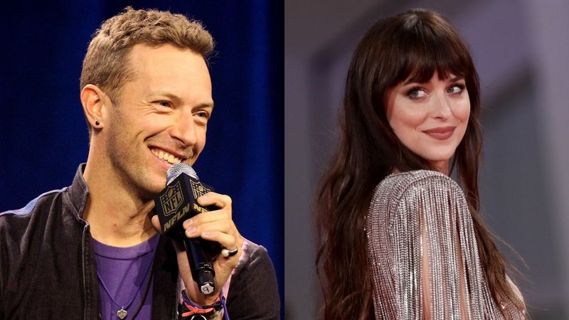 Chris Martin e Dakota Johnson (Fotos: Getty Images)