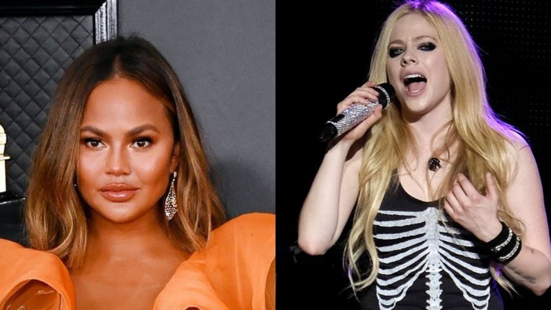 Chrissy Teigen (Foto: Frazer Harrison /Getty Images) e Avril Lavigne (Foto: Robert E Klein/AP Images)