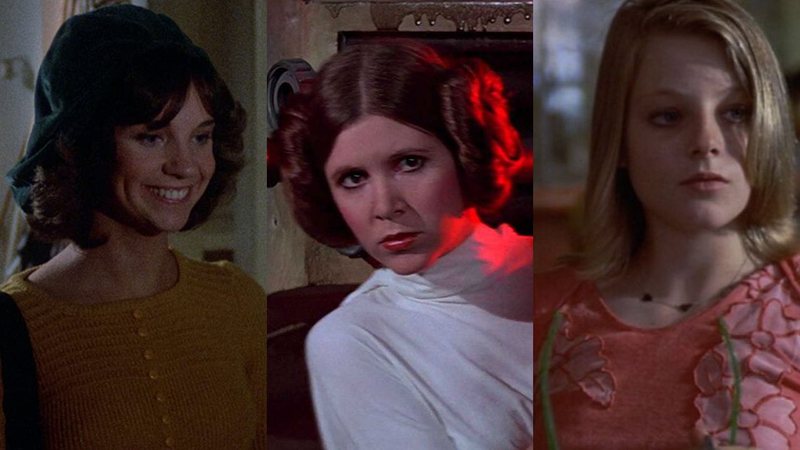 Cindy Williams, Carrie Fisher como Princesa Leia e Jodie Foster (Fotos:  Reprodução)