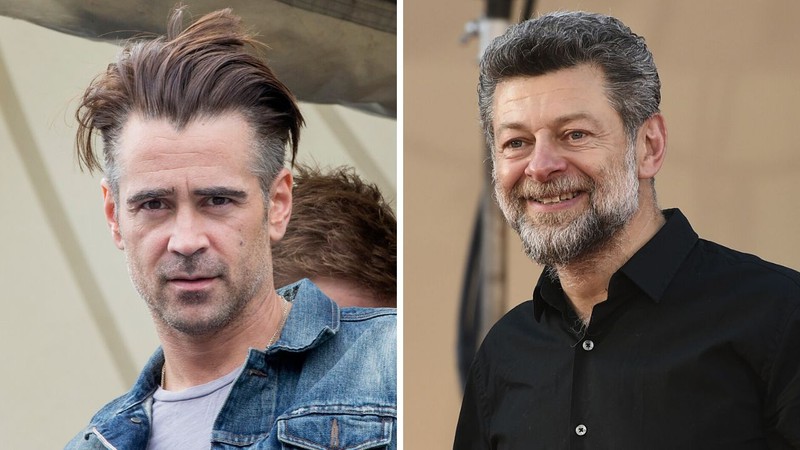 Colin Farrel e Andy Serkis (Fotos: Patrick van Katwijk/picture-alliance/dpa/AP Images e Jordan Strauss/Invision/AP)