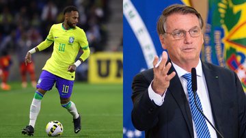 Neymar (Foto: Dean Mouhtaropoulos/Getty Images) e Jair Bolsonaro (Foto: Andressa Anholete/Getty Images)