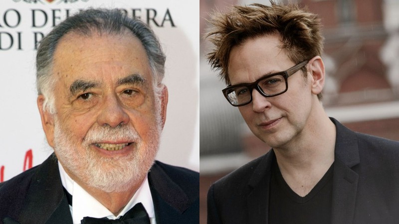 Montagem com Francis Ford Coppola (Foto:AP Photo/Andrew Medichini/File) e James Gunn (Evgenya Novozhenina/Sputnik via AP)