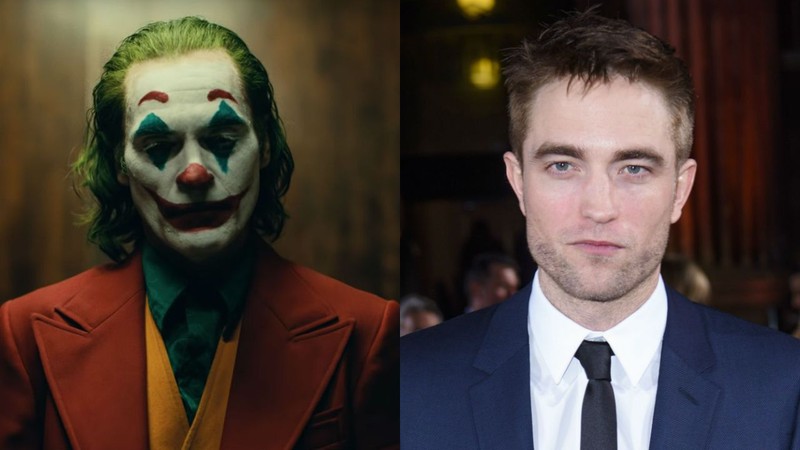 Montagem com Joaquin Phoenix em Coringa (Foto: Warner/Reprodução) e Robert Pattinson (AP Images)