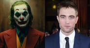 Montagem com Joaquin Phoenix em Coringa (Foto: Warner/Reprodução) e Robert Pattinson (AP Images)