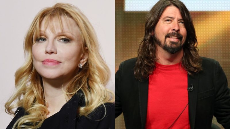 Courtney Love em 2019 (Foto: Nicholas Hunt / Getty Images) e Dave Grohl em 2014 (Foto: Frederick M. Brown / Getty Images)