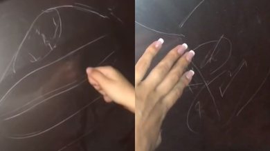 Desenhos no carro (Foto: Reprodução/Youtube)