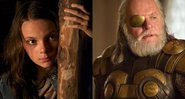 Dafne Keen e Anthony Hopkins (Fotos: Reprodução)