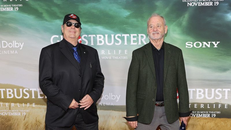 Dan Aykroyd e Bill Murray na estreia de Ghostbusters - Mais Além (Foto: Mike Coppola/Getty Images)