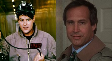 Dan Aykroyd em "Os Caça-Fantasmas" e Chevy Chase em "Férias Frustradas" (Fotos: Divulgação)