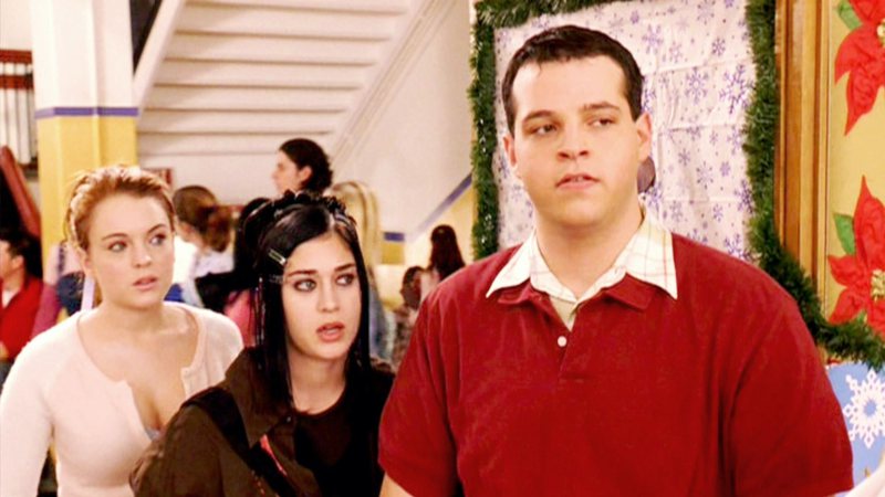 Lindsay Lohan (como Cady Heron), Lizzy Caplan (como Janis Ian) e Daniel Franzese (como Damian) (Foto: CBS via Getty Images)