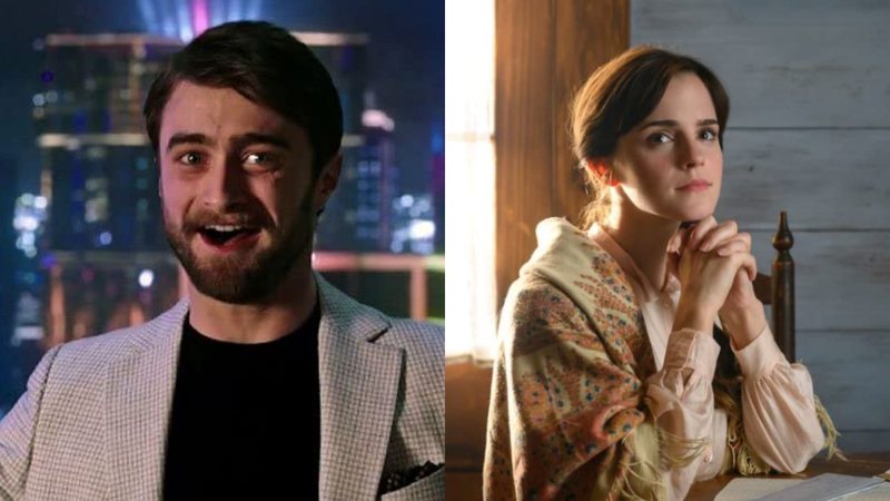 Daniel Radcliffe em Daniel Radcliffe - Truque de Mestre: O 2º Ato e Emma Watson em Adoráveis Mulheres (Foto: Reprodução via IMDb)