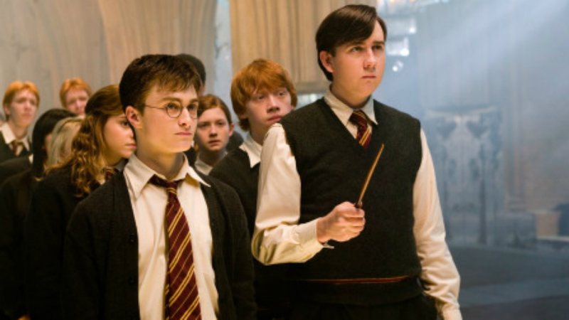 Daniel Radcliffe e Matthew Lewi em Harry Potter (Foto: Reprodução)