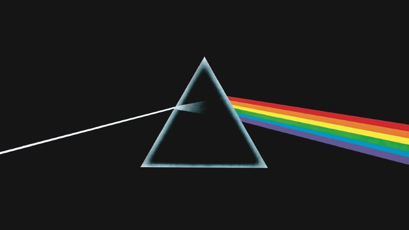 Capa do disco Dark Side of The Moon, do Pink Floyd