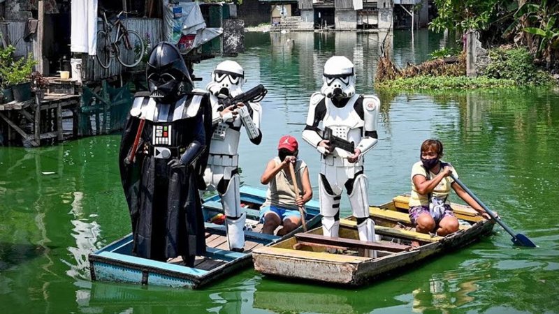 Darth Vader nas Filipinas (Foto: Reprodução/Youtube/Arab News)