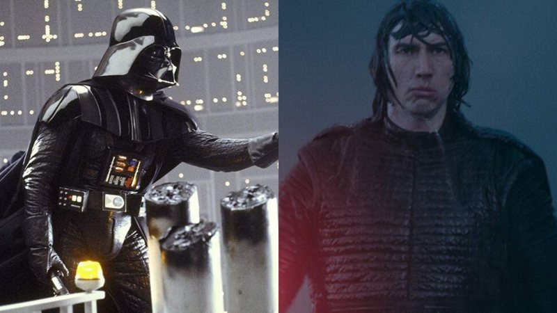 Darth Vader e Kylo Ren (Foto 1: Reprodução | Foto 2: Reprodução)