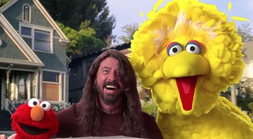 Elmo, Dave Grohl e Garibaldo, em vídeo da Vila Sésamo (Foto:Reprodução/ YouTube)