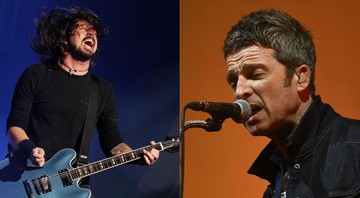 Dave Grohl e Noel Gallagher (Foto 1: Evan Agostini/AP e Foto 2: KGC-138 / STAR MAX / IPx)