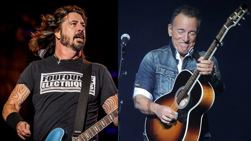 Dave Grohl  (Foto: Renan Olivetti/ I Hate Flash)/ Bruce Springsteen (Foto: Brad Barket/Invision/AP)