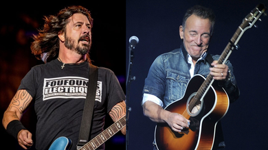 Dave Grohl  (Foto: Renan Olivetti/ I Hate Flash)/ Bruce Springsteen (Foto: Brad Barket/Invision/AP)