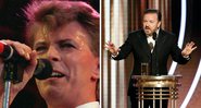 David Bowie (foto: Joe Schaber/AP) e Ricky Gervais (Foto: Getty Images / Handout / Handout)