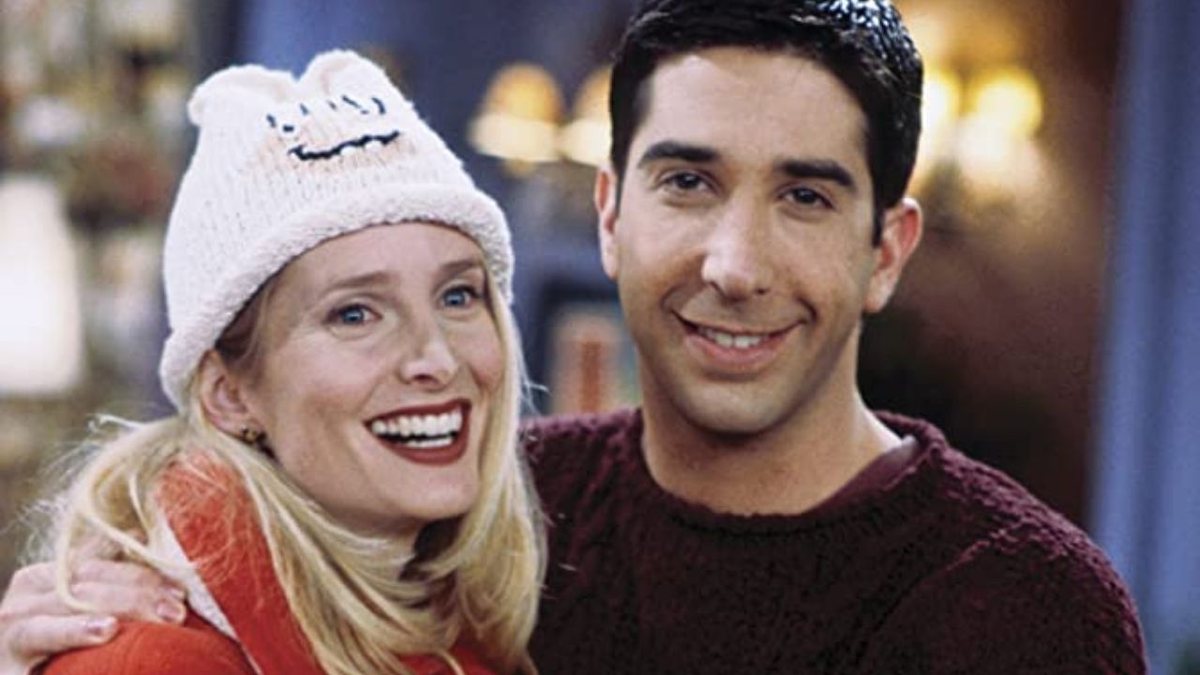 David Schwimmer e Jane Sibbett em Friends (Foto: Reprodução / NBC / Universal)