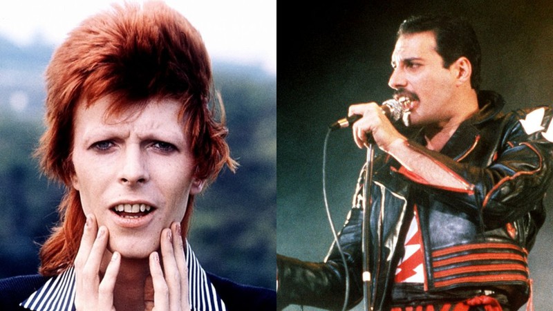 David Bowie e Freddie Mercury (Fotos: AP)