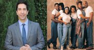 David Schwimmer e elenco de Living Single (Foto 1: Jordan Strauss/AP | Foto 2: Reprodução)