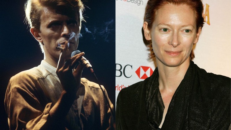 David Bowie e Tilda Swinton (Foto: Hans H. Kirmer/AP Images e Carolyn Kaster/AP Images)