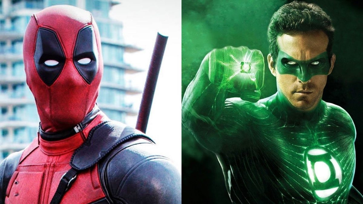 Ryan Reynolds como Deadpool e como Lanterna Verde (foto: reprodução Fox/ Warner)